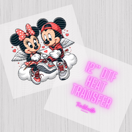 Cupid mice 12” DTF heat transfer