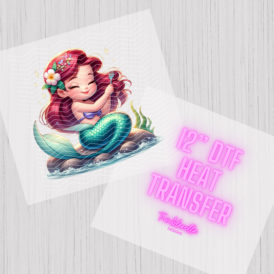 Mermaid 12” DTF heat transfer